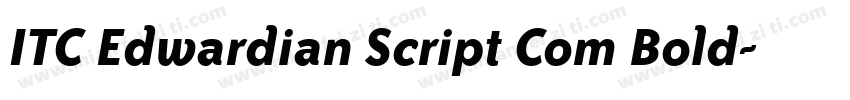 ITC Edwardian Script Com Bold字体转换